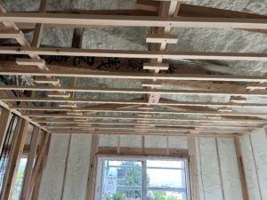 天井　フローリング工事